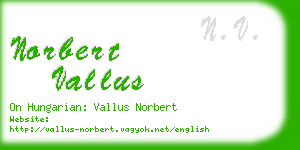 norbert vallus business card